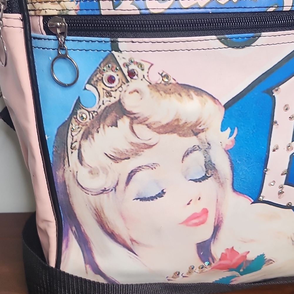 Disney Sleeping Beauty Crossbody Bag - Pink and Blue - Picture 7 of 16